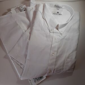 Etienne Aigner 18 half sleeve white professional office church dress shirt